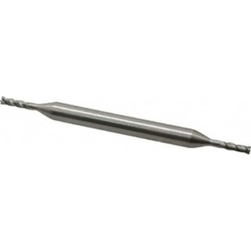 Value Collection 5/64, 1/4 LOC, 3/16 Shank Diam, 2-1/2 OAL, 4 Flute, High Speed Steel Square End Mill Double End, Unc...